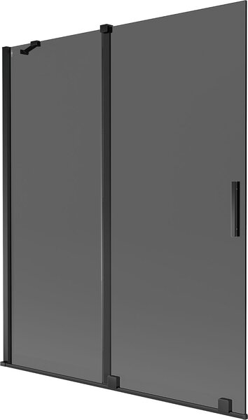 Mexen Velar kétpaneles tolózuhanyfal 140 x 150 cm, grafit, fekete - 896-140-000-41-70