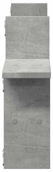2 db betonszürke szerelt fa fali polc 38 x 12 x 38 cm
