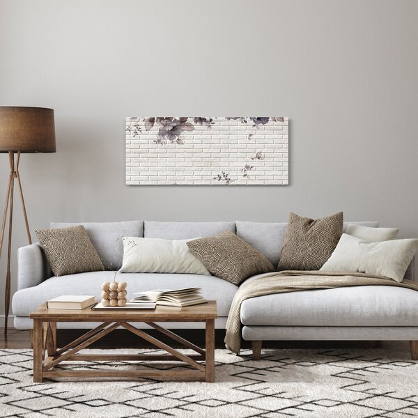 A fal egy képe és a csokor (120x50 cm)