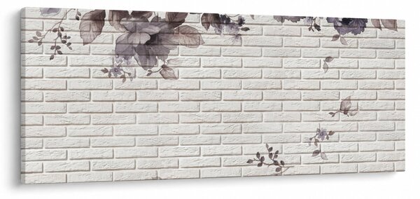 A fal egy képe és a csokor (120x50 cm)