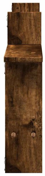 2 db füstös tölgy színű szerelt fa fali polc 50 x 12 x 50 cm