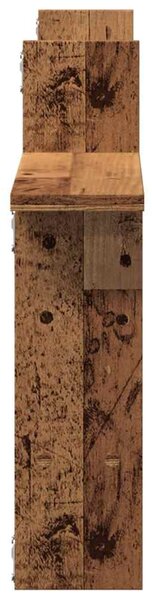 2 db antik fa színű szerelt fa fali polc 50 x 12 x 50 cm