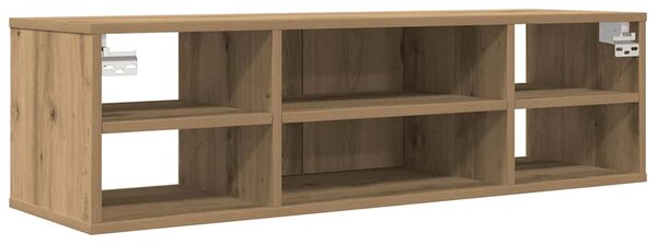 Kézműves tölgy színű szerelt fa faliszekrény 101x30x29 cm