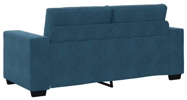 Kék bársony loveseat kanapé 180x77x82 cm