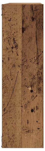 Antik fa szerelt fa fali polc 75x16x55 cm