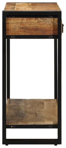Konzolasztal fiókkal Barna 90 x 33 x 75 cm Tömör Mangófát