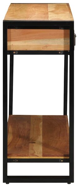 Konzolasztal fiókkal Barna 120 x 33 x 75 cm Tömör Akácfa