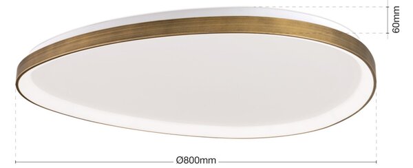 CHARLIE modern LED mennyezeti lámpa , patina, 4800lm