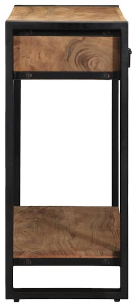 Konzolasztal fiókkal Barna 90 x 33 x 75 cm Tömör Akácfa