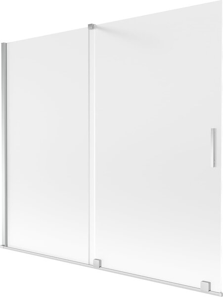 Mexen Velar 2-paneles, eltolható zuhanyfal 180 x 150 cm, matt, króm - 896-180-000-31-01