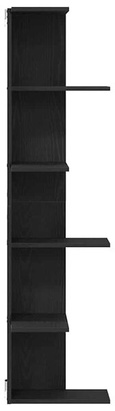 Fali Sarok Polc polcokkal Fekete tölgy 36,5 x 36,5 x 140 cm