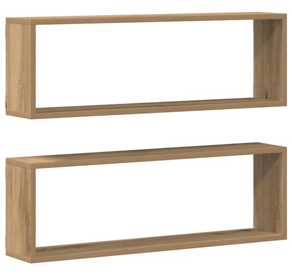 Falpolcok Falra szerelhető 2 db Művészi tölgy 80 x 15 x 26 cm