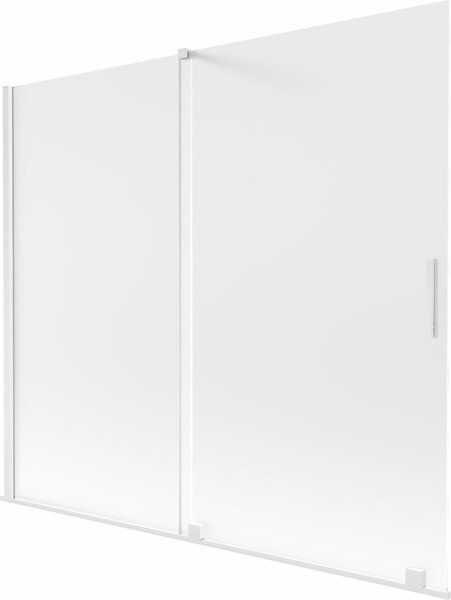 Mexen Velar kétszárnyú toló zuhanyfal 180 x 150 cm, fagyos, fehér - 896-180-000-31-20