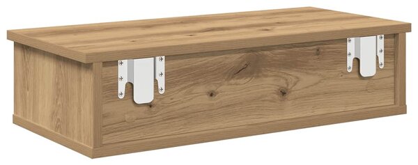 Falipolc fiókokkal artisian tölgy 60x28x15 cm műszaki fa