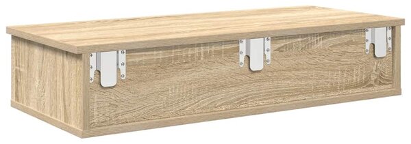 Falipolc fiókokkal sonoma tölgy 80x34x17 cm műszaki fa