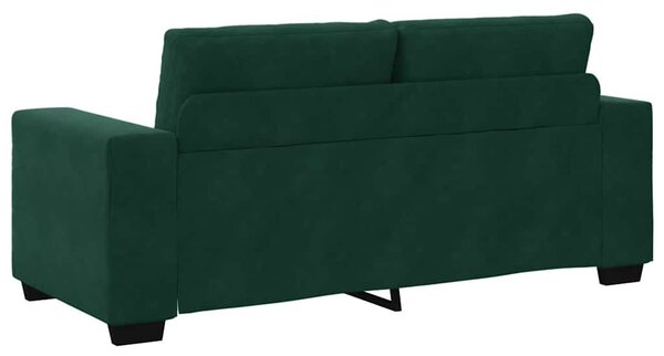 Sötétzöld bársony loveseat kanapé 180x77x82 cm