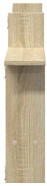 2 db sonoma tölgy színű szerelt fa fali polc 50 x 12 x 50 cm