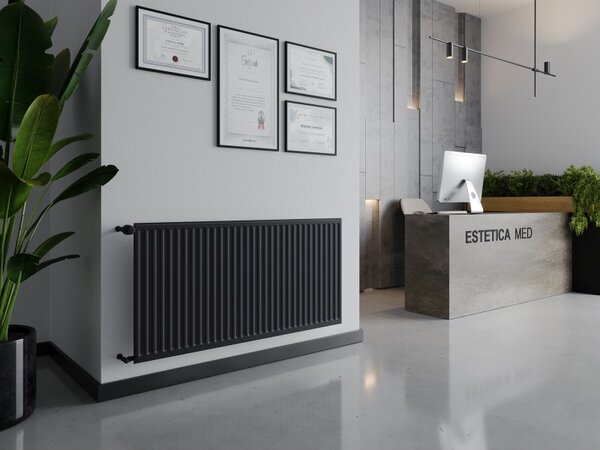 Mexen CH10 Higiénikus panelradiátor 600 x 1600 mm, oldalsó csatlakozás, 999 W, antracit, W410H-060-160-66