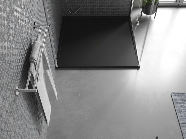 Mexen, Mexen Amon brodzik kwadratowy SMC 100 x 100 cm, czarny - 4F701010