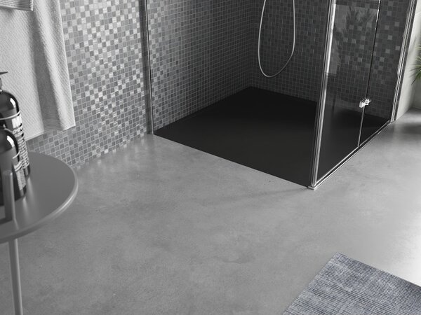Mexen, Mexen Amon brodzik kwadratowy SMC 100 x 100 cm, czarny - 4F701010