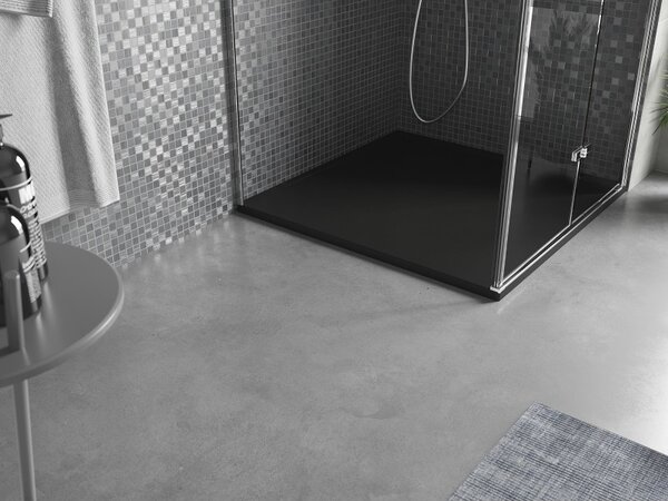 Mexen, Mexen Amon brodzik kwadratowy SMC 100 x 100 cm, czarny - 4F701010