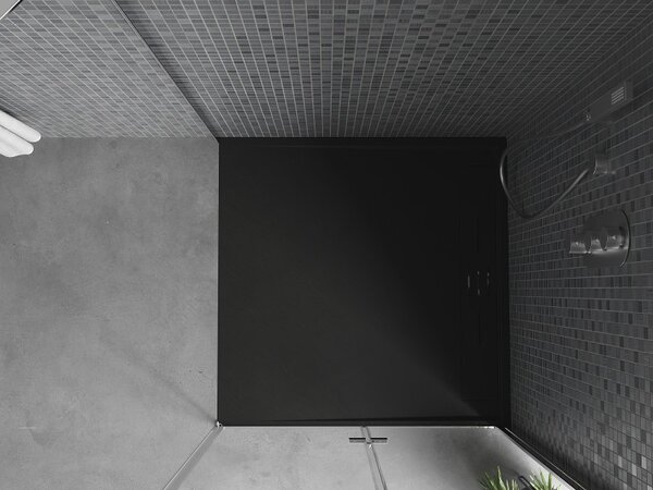 Mexen, Mexen Amon brodzik kwadratowy SMC 100 x 100 cm, czarny - 4F701010