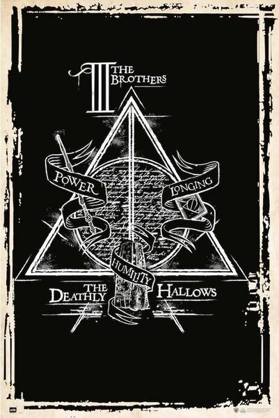 Plakát Harry Potter - Halál ereklyéi szimbólum, (61 x 91.5 cm)