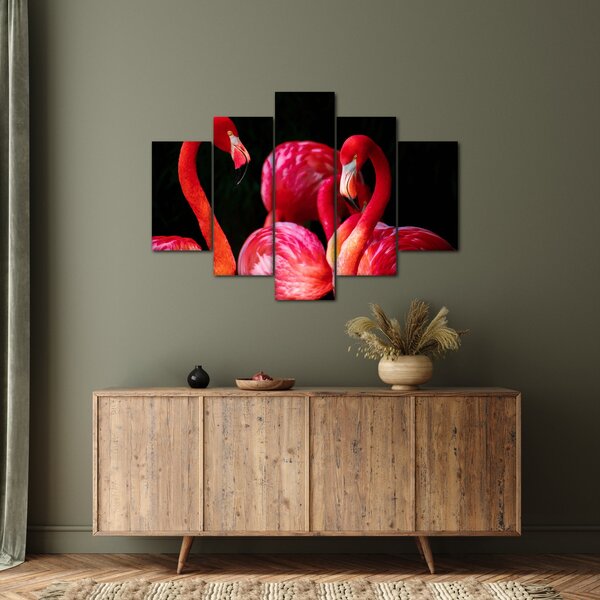 Vörös flamingók képe (150x105 cm)
