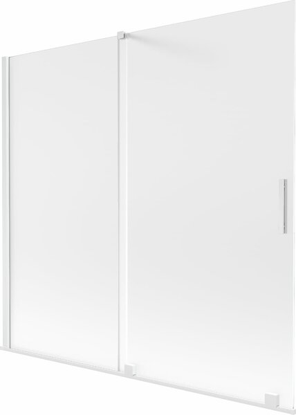 Mexen Velar kádparaván 2-szárnyú toló 170 x 150 cm, matt, fehér - 896-170-000-31-20