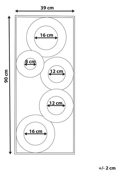 Fali Dekoráció MAICOBA Fém 90 cm Arany