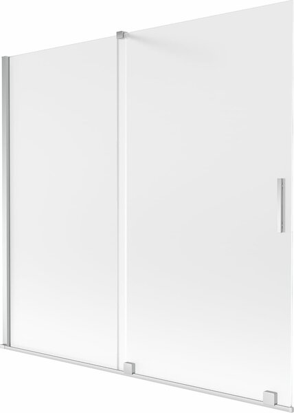 Mexen Velar 2-szárnyú, toló, 170 x 150 cm-es kádparaván, szatén, króm - 896-170-000-31-01