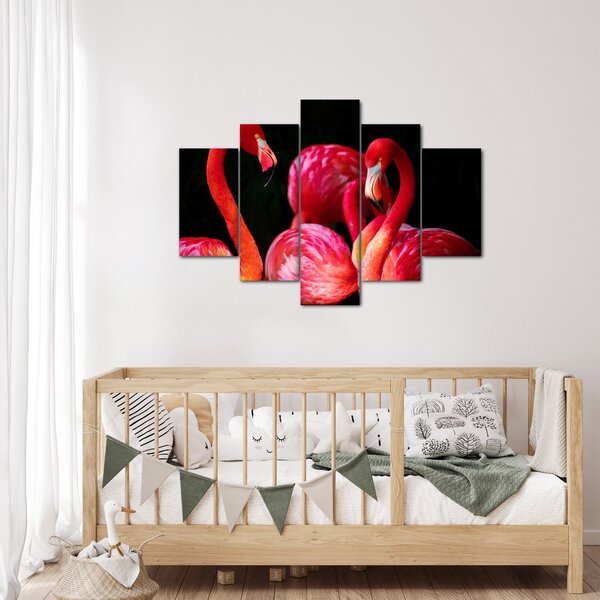 Vörös flamingók képe (150x105 cm)