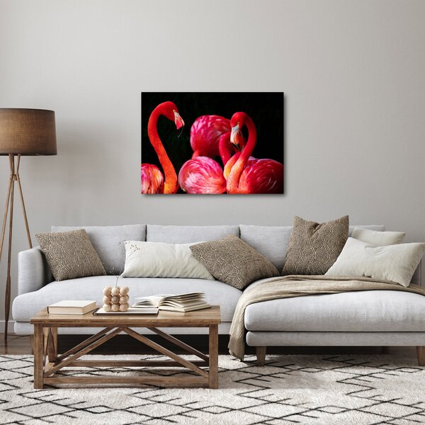 Vörös flamingók képe (70x50 cm)