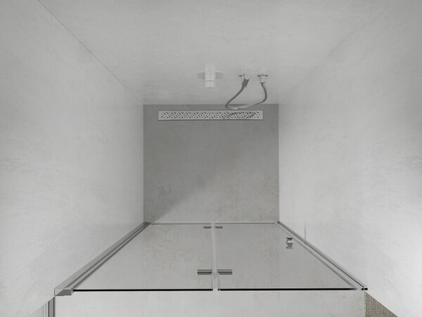 Mexen Lima, összecsukható zuhanyajtó nyitáshoz 60 x 190 cm, 6 mm átlátszó üveg, króm profil, 856-060-000-01-00-D
