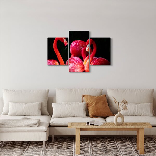 Vörös flamingók képe (90x60 cm)