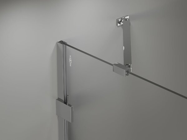 Mexen Lunar fürdőkád paraván egyajtós 60 x 150 cm, átlátszó, króm - 897-060-000-01-00