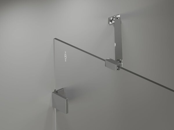 Mexen Lunar fürdőkád paraván egyajtós 60 x 150 cm, átlátszó, króm - 897-060-000-01-00