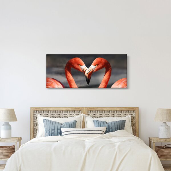 Két szerelmes flamingó képe (120x50 cm)