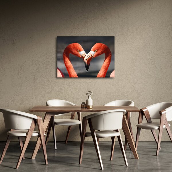 Két szerelmes flamingó képe (70x50 cm)