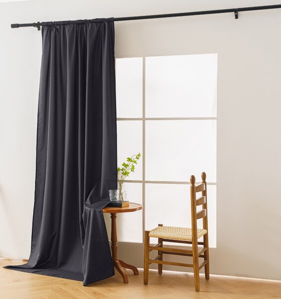 OXFORD LIGHT sötétszürke függöny 140x250 cm Felfüggesztés: Hullámos sínszalag