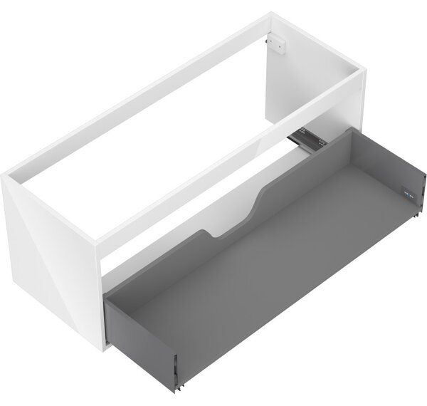 Mexen Box-A, fali szekrény 120 cm, 1 fiók, fényes fehér, 91AX0-1200-470-1-00