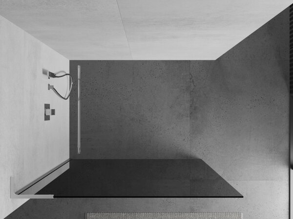 Mexen Kioto L, Walk-In zuhany paraván 70 x 200 cm, 8mm szürke üveg, króm profil, 800-070-103-01-40