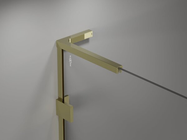Mexen Lunar L kádparaván 2-szárnyú jobb 90 x 150 cm, átlátszó, arany - 897L-090-100-50-00-P