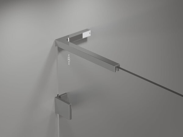 Mexen Lunar L kádparaván 1-szárnyú 90 x 150 cm, átlátszó, króm - 897L-090-000-01-00
