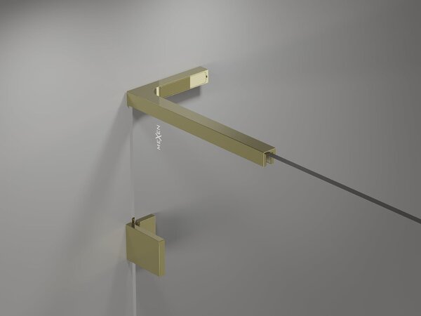 Mexen Lunar L kádparaván 2-szárnyú jobb 90 x 150 cm, átlátszó, arany - 897L-090-100-50-00-P