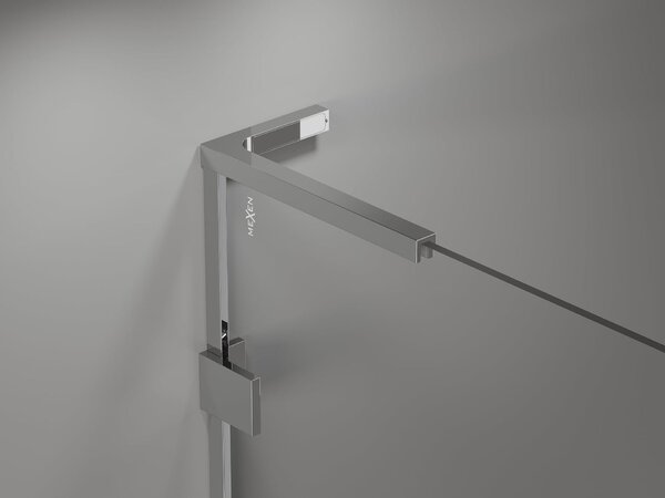 Mexen Lunar L kádparaván 1-szárnyú 90 x 150 cm, átlátszó, króm - 897L-090-000-01-00
