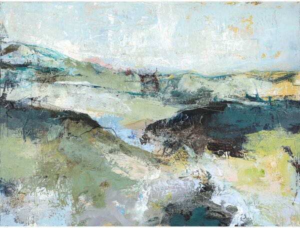Kép kézzel festett részletekkel 118x90 cm Green Mountain – Malerifabrikken