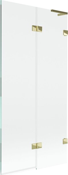 Mexen Lunar L kádparaván 2-szárnyú jobb 90 x 150 cm, átlátszó, arany - 897L-090-100-50-00-P