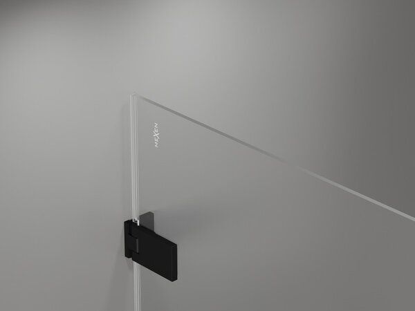 Mexen, Mexen Lunar-F harmonikaajtó bal oldali zuhanykabinhoz 60 cm, átlátszó, fekete - 836-060-000-70-00-L