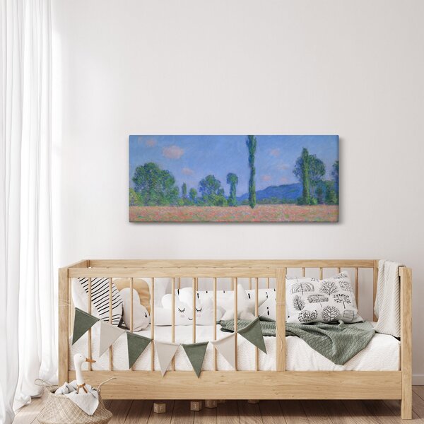Kép - Claude Monet, Poppy Field (Giverny), reprodukciók (120x50 cm)